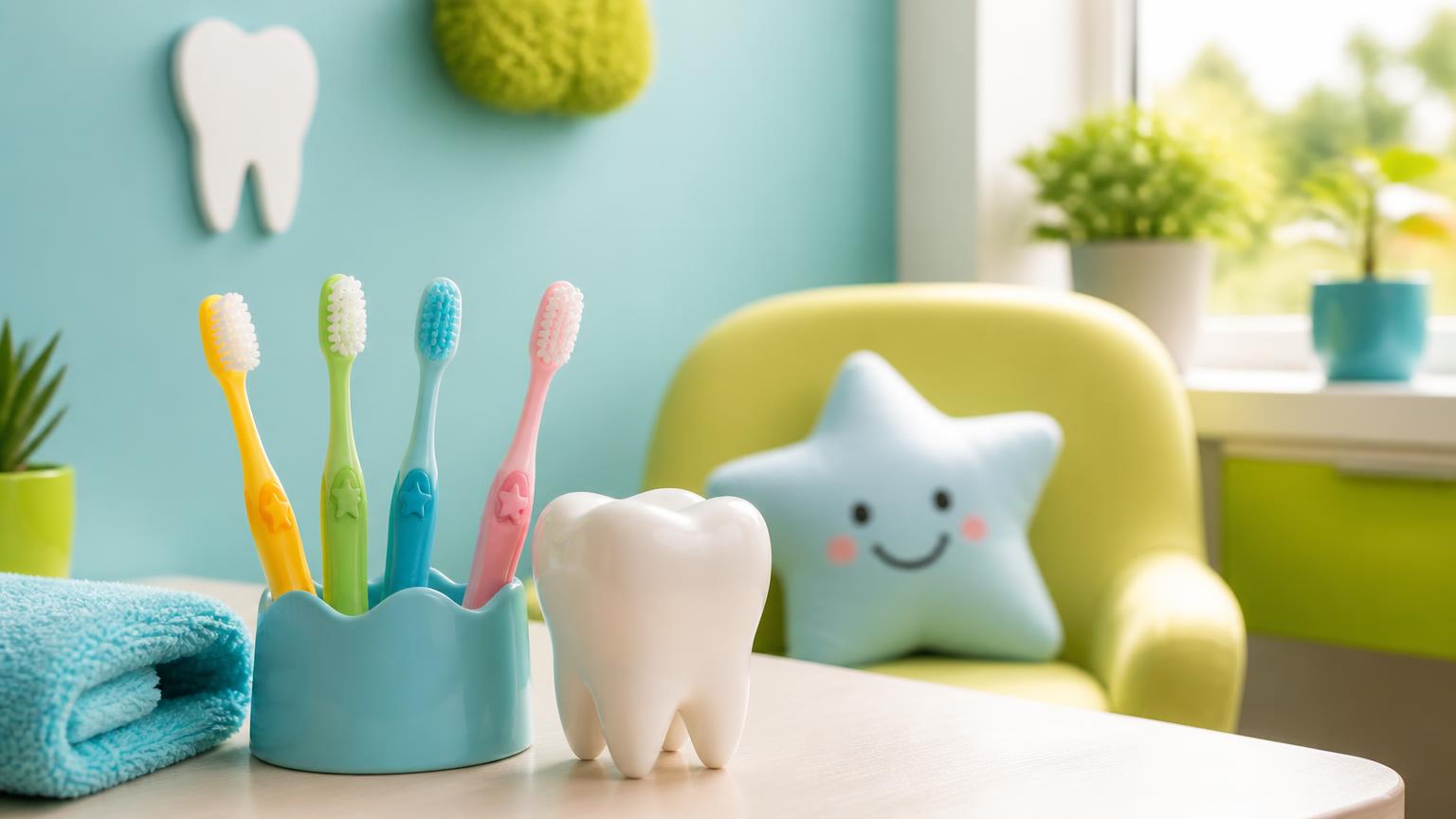 Prima visita di prevenzione dentale per bambini in uno studio dentistico del network