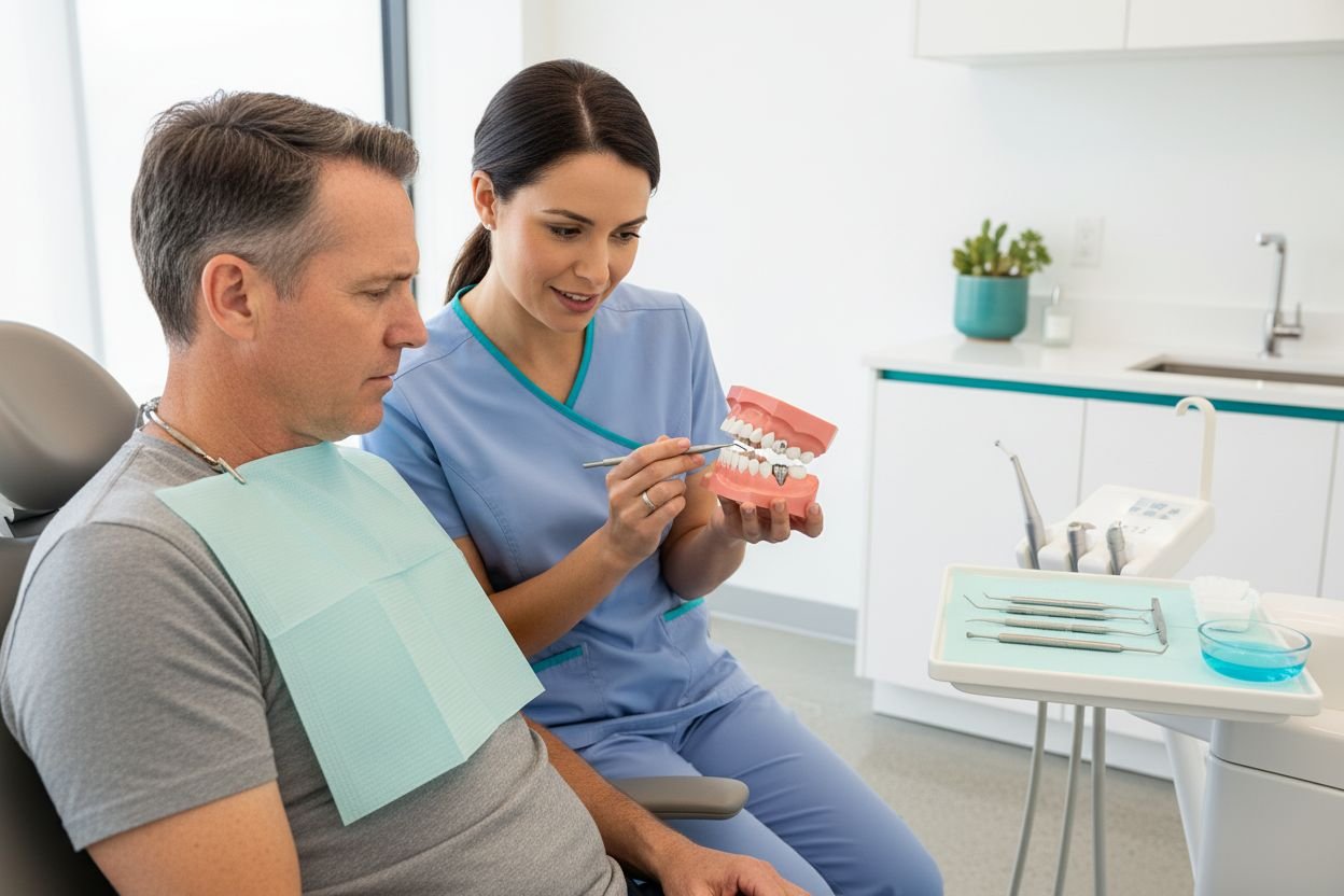 recessione gengivale impianto clinica