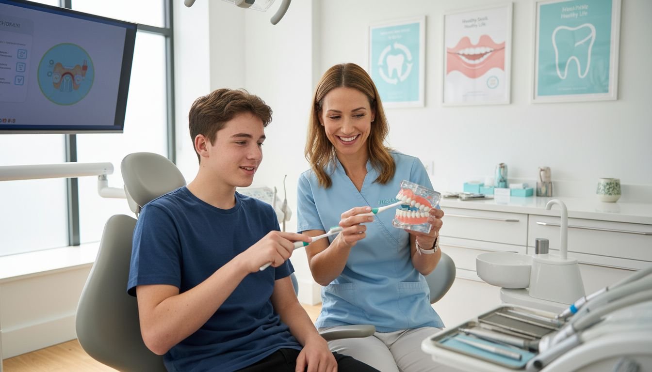 adolescente studio dentistico